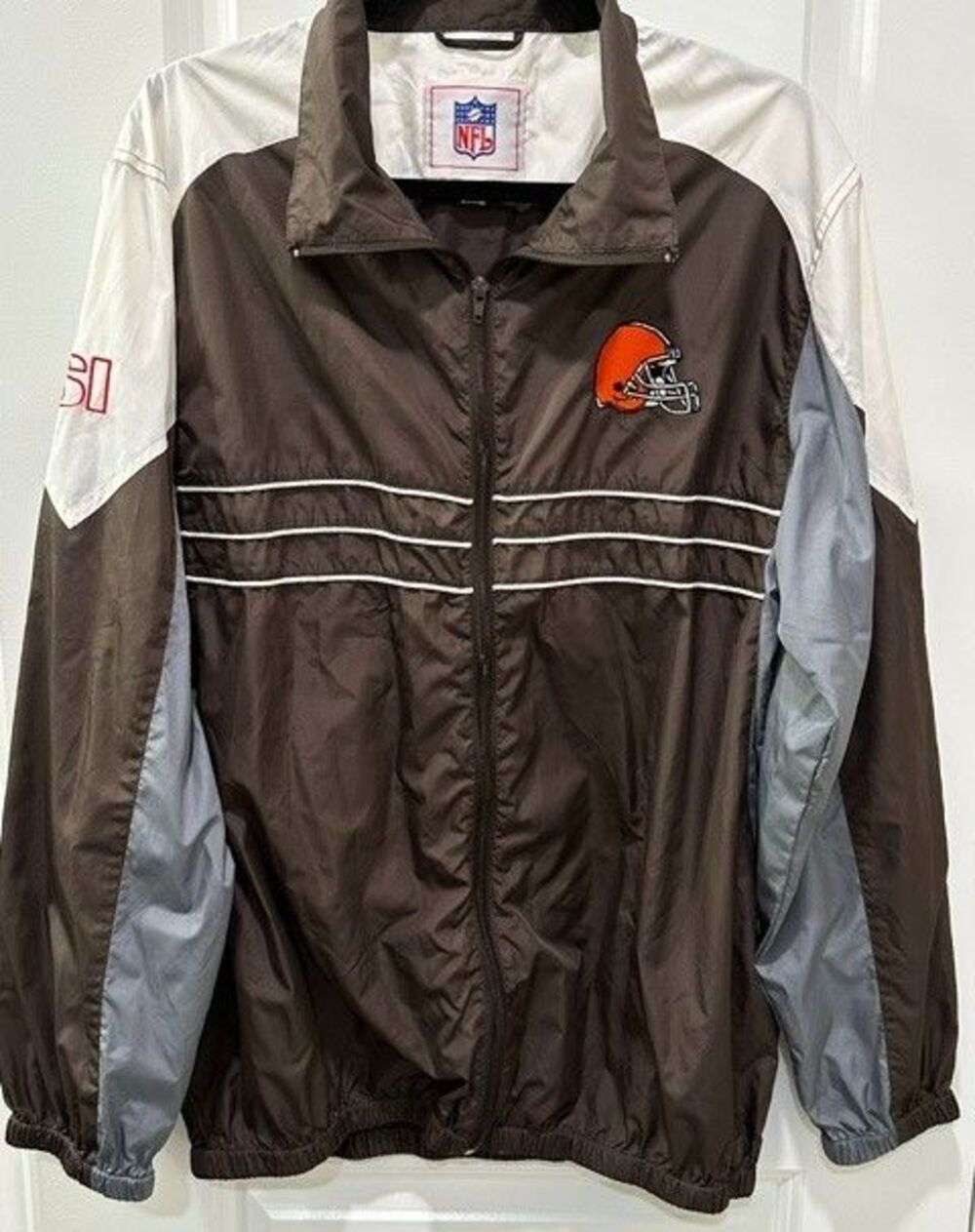 Vintage NFL Cleveland Browns G-III Apparel Windbreaker Jacket Men's Large Y2K